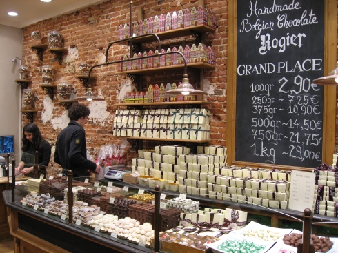 Belgian chocolate store